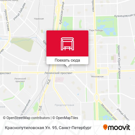 Карта Краснопутиловская Ул. 95