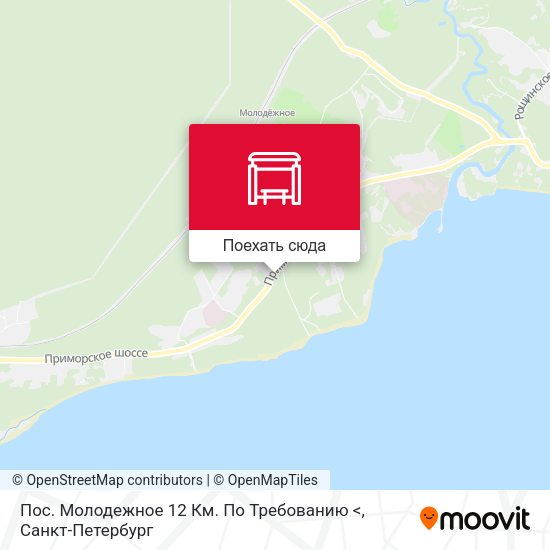 Карта Пос. Молодежное 12 Км. По Требованию <