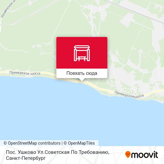 Карта Пос. Ушково Ул.Советская  По Требованию