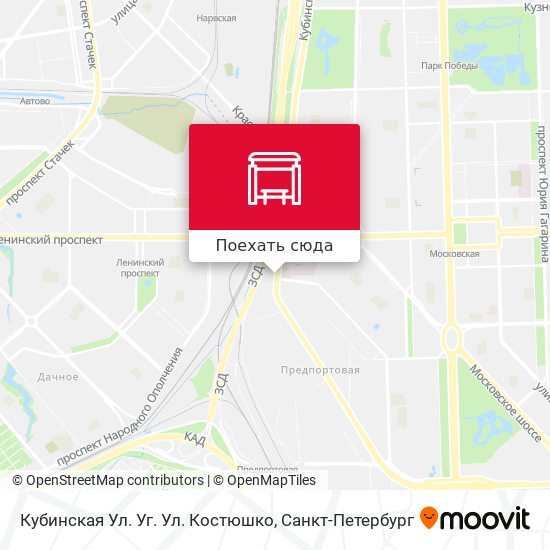 Карта Кубинская Ул. Уг. Ул. Костюшко