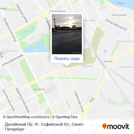 Карта Дунайский Пр. Уг. Софийской Ул.