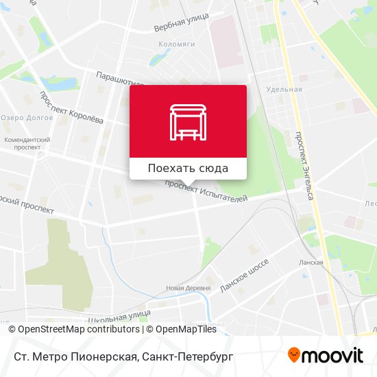 Карта Ст. Метро Пионерская