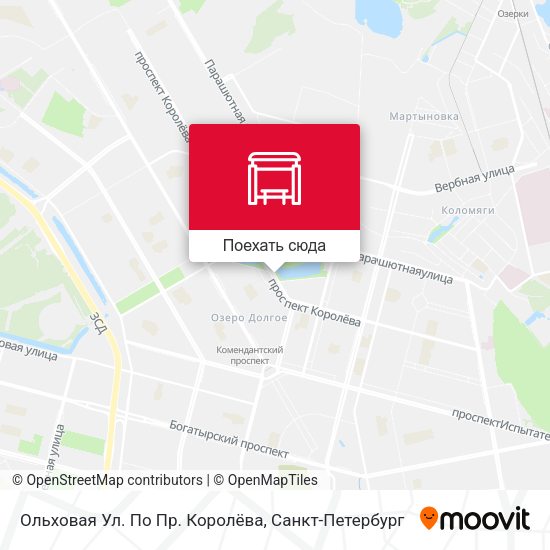 Карта Ольховая  Ул. По Пр. Королёва