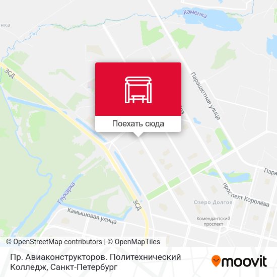 Карта Пр. Авиаконструкторов. Политехнический Колледж