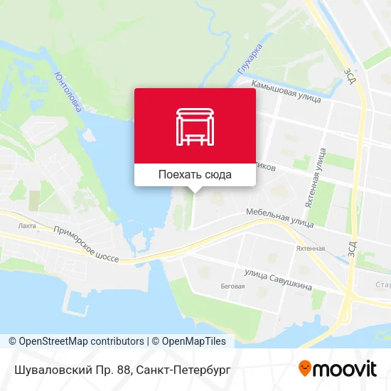 Карта Шуваловский Пр. 88