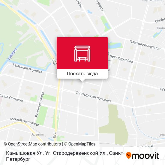 Карта Камышовая Ул. Уг. Стародеревенской Ул.