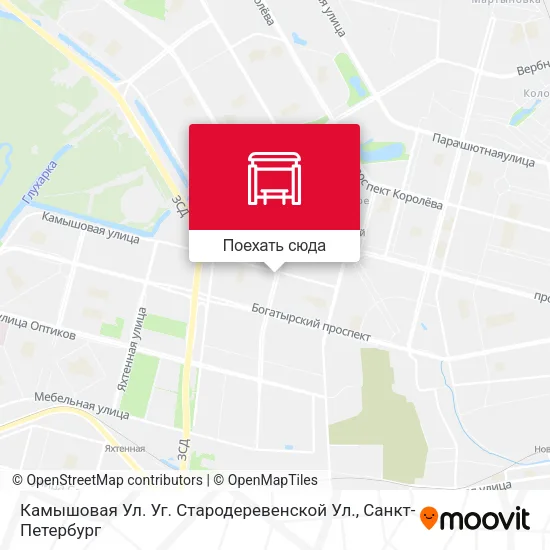 Карта Камышовая Ул. Уг. Стародеревенской Ул.