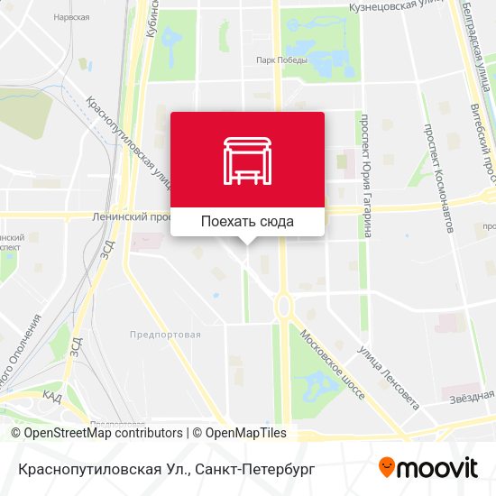 Карта Краснопутиловская Ул.