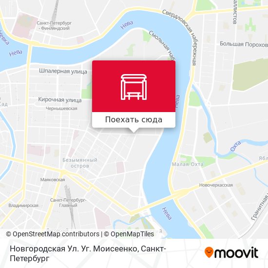 Карта Новгородская Ул. Уг. Моисеенко