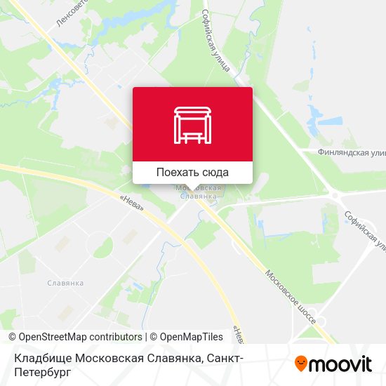Карта Кладбище Московская Славянка