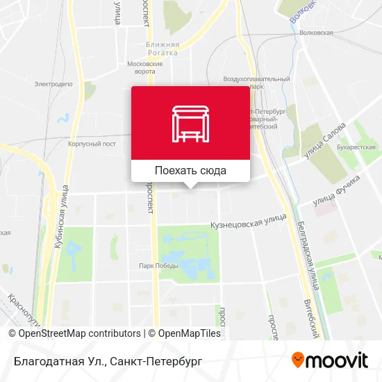 Карта Благодатная Ул.