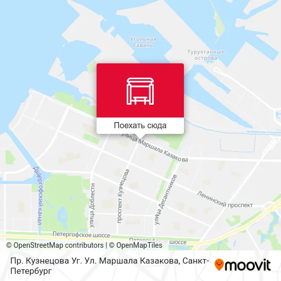 Карта Пр. Кузнецова Уг. Ул. Маршала Казакова