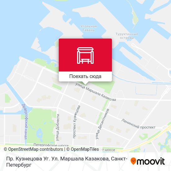 Карта Пр. Кузнецова Уг. Ул. Маршала Казакова