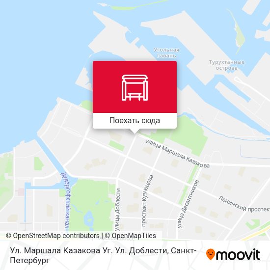 Карта Ул. Маршала Казакова Уг. Ул. Доблести
