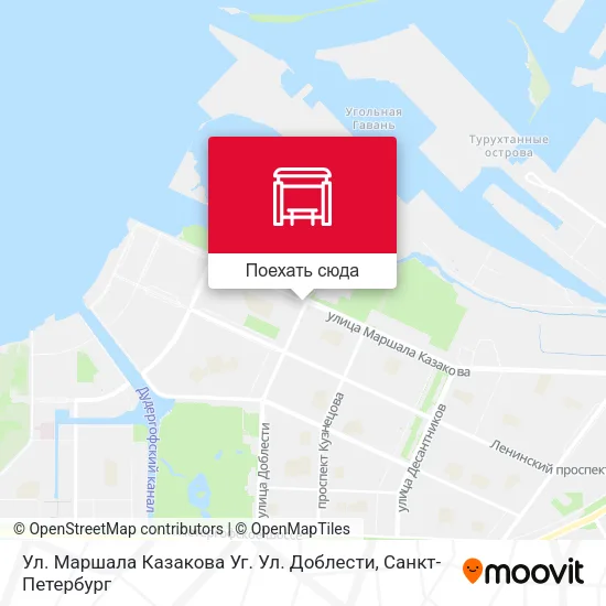 Карта Ул. Маршала Казакова Уг. Ул. Доблести