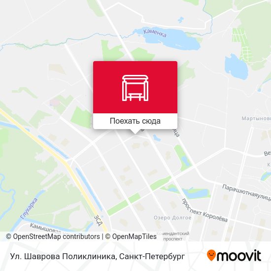 Карта Ул. Шаврова Поликлиника