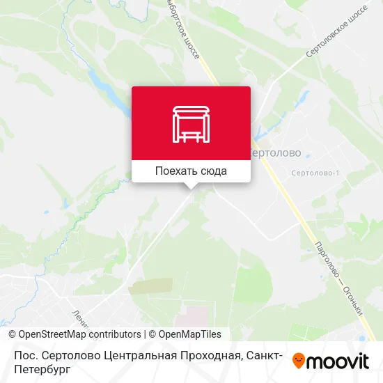 Карта Пос. Сертолово Центральная Проходная