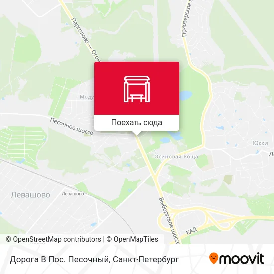 Карта Дорога В Пос. Песочный