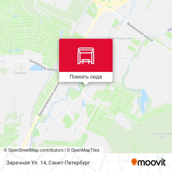 Карта Заречная Ул. 14