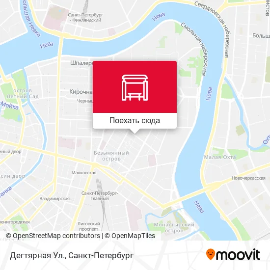 Карта Дегтярная Ул.