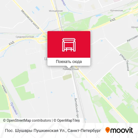 Карта Пос. Шушары Пушкинская Ул.