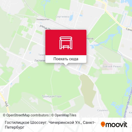 Карта Гостилицкое Шоссеуг. Чичеринской Ул.
