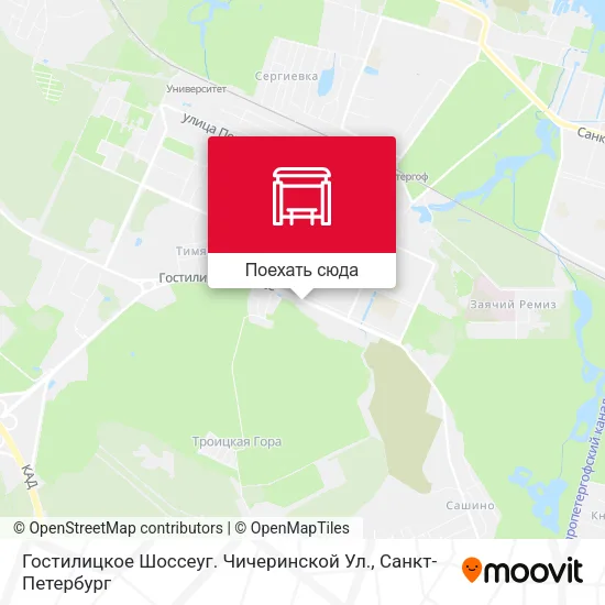 Карта Гостилицкое Шоссеуг. Чичеринской Ул.