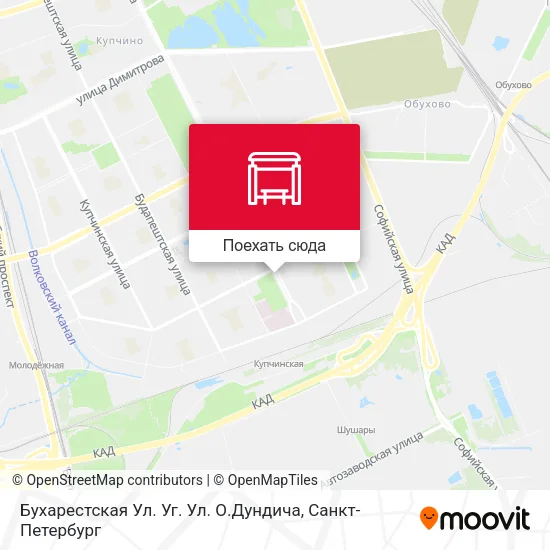 Карта Бухарестская Ул. Уг. Ул. О.Дундича