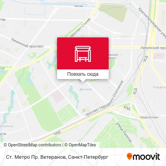 Карта Ст. Метро Пр. Ветеранов