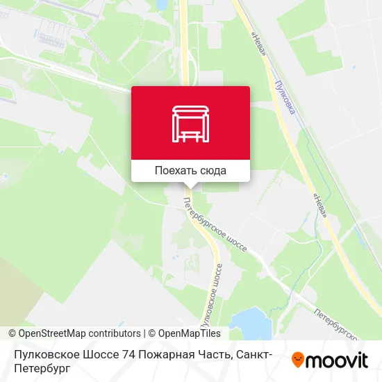 Карта Пулковское Шоссе 74 Пожарная Часть
