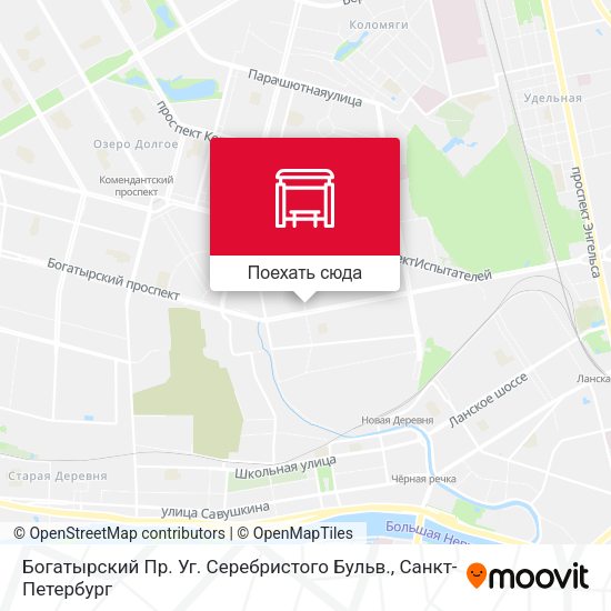 Карта Богатырский Пр. Уг. Серебристого Бульв.
