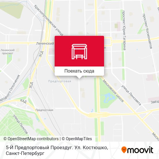 Карта 5-Й Предпортовый Проездуг. Ул. Костюшко