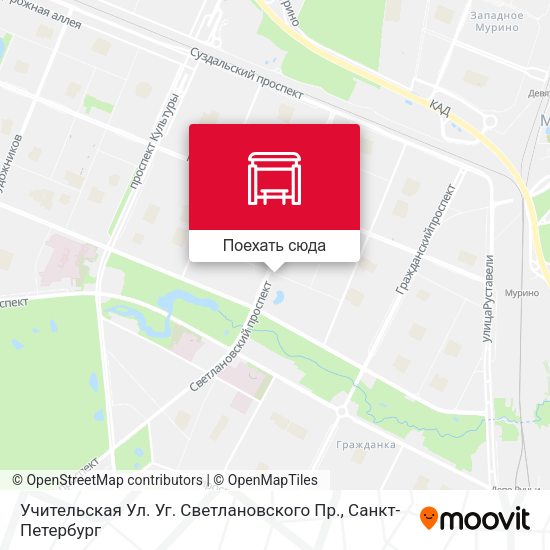 Карта Учительская Ул. Уг. Светлановского Пр.