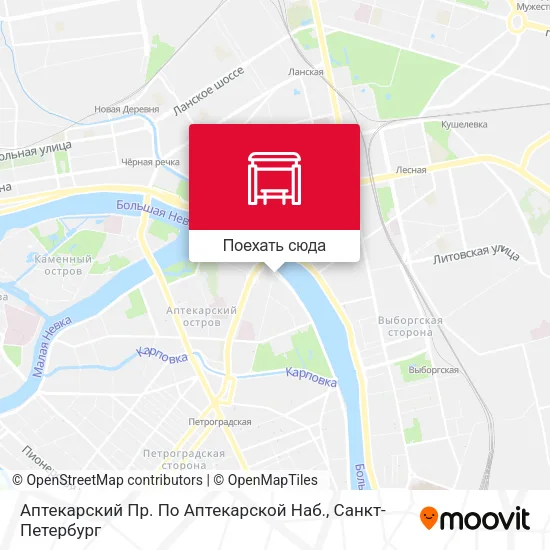 Карта Аптекарский Пр. По Аптекарской Наб.