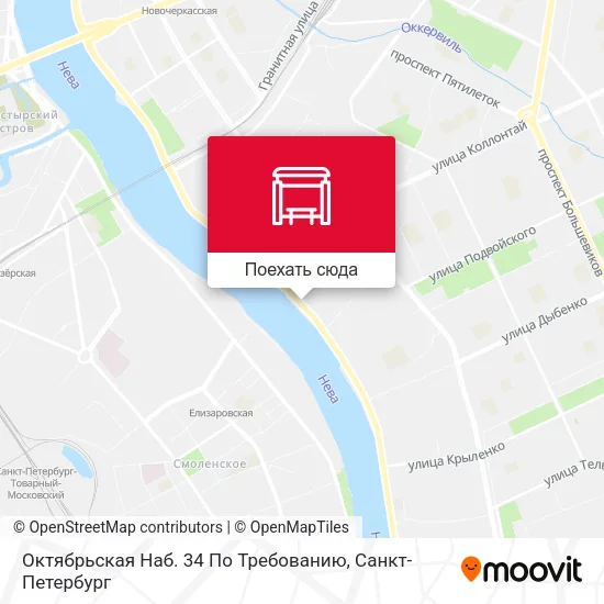 Карта Октябрьская Наб. 34  По Требованию