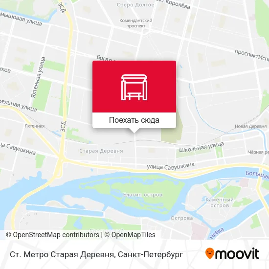 Карта Ст. Метро Старая Деревня