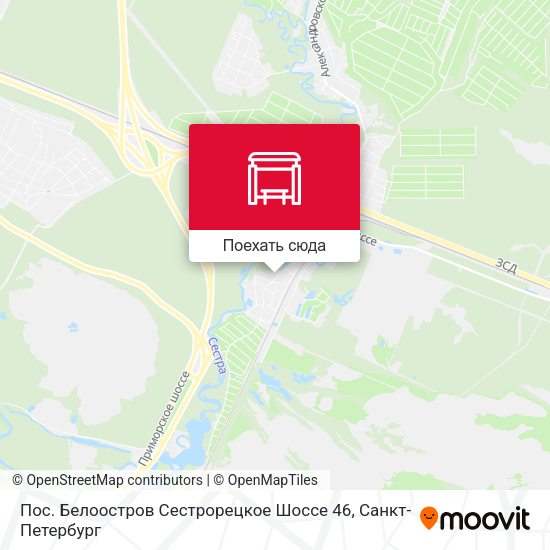 Карта Пос. Белоостров Сестрорецкое Шоссе 46