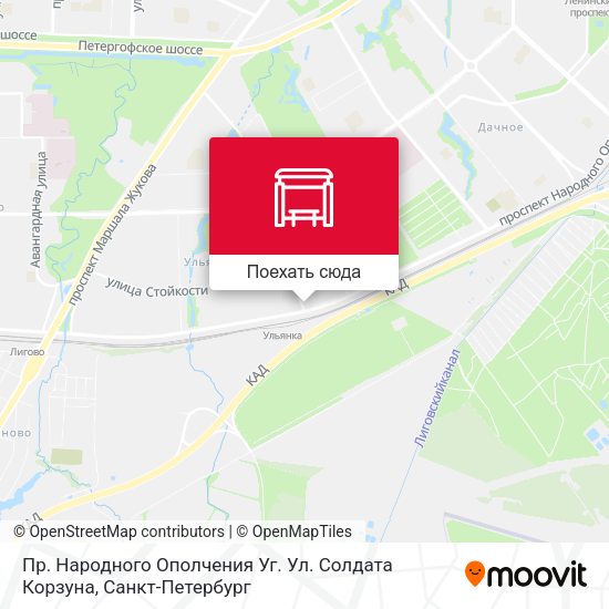 Карта Пр. Народного Ополчения Уг. Ул. Солдата Корзуна