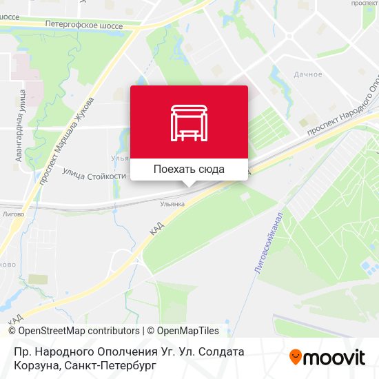 Карта Пр. Народного Ополчения Уг. Ул. Солдата Корзуна
