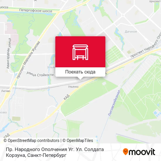 Карта Пр. Народного Ополчения Уг. Ул. Солдата Корзуна