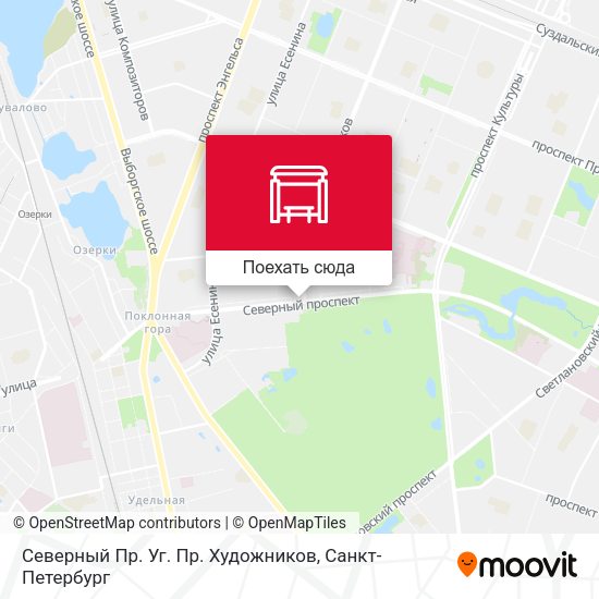 Карта Северный Пр. Уг. Пр. Художников