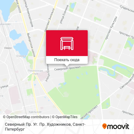 Карта Северный Пр. Уг. Пр. Художников