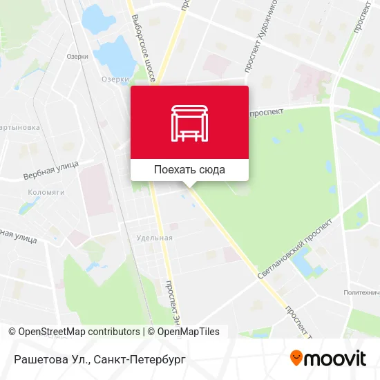 Карта Рашетова Ул.