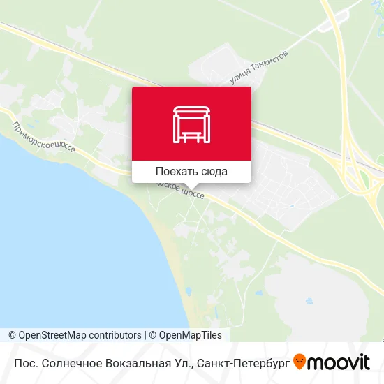 Карта Пос. Солнечное Вокзальная Ул.