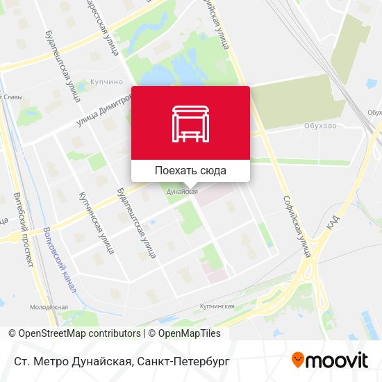 Карта Ст. Метро Дунайская