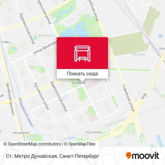 Карта Ст. Метро Дунайская