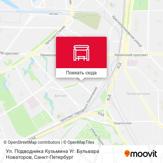 Карта Ул. Подводника Кузьмина Уг. Бульвара Новаторов