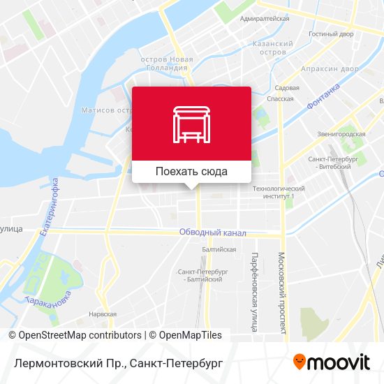 Карта Лермонтовский Пр.