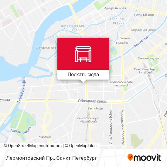 Карта Лермонтовский Пр.
