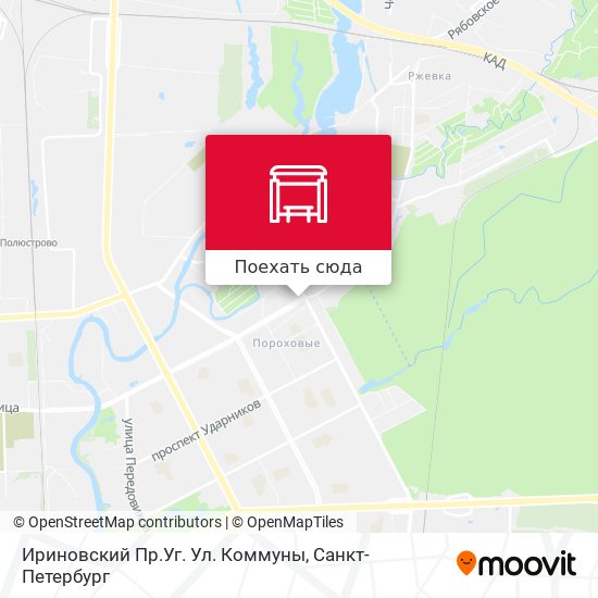 Карта Ириновский Пр.Уг. Ул. Коммуны